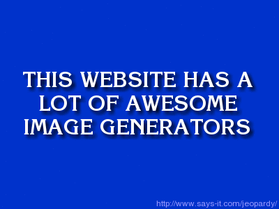 Jeopardy Clue Screen Generator